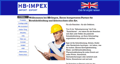 Desktop Screenshot of hb-impex.com